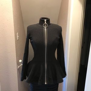 Betsey Johnson Zip up sweater shirt